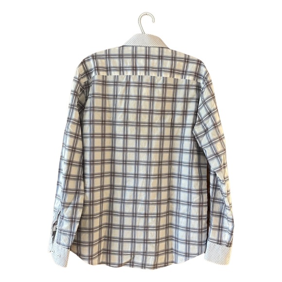 Bugatchi Shaped Fit Mens Large Dress Shirt - Picture 3 of 3